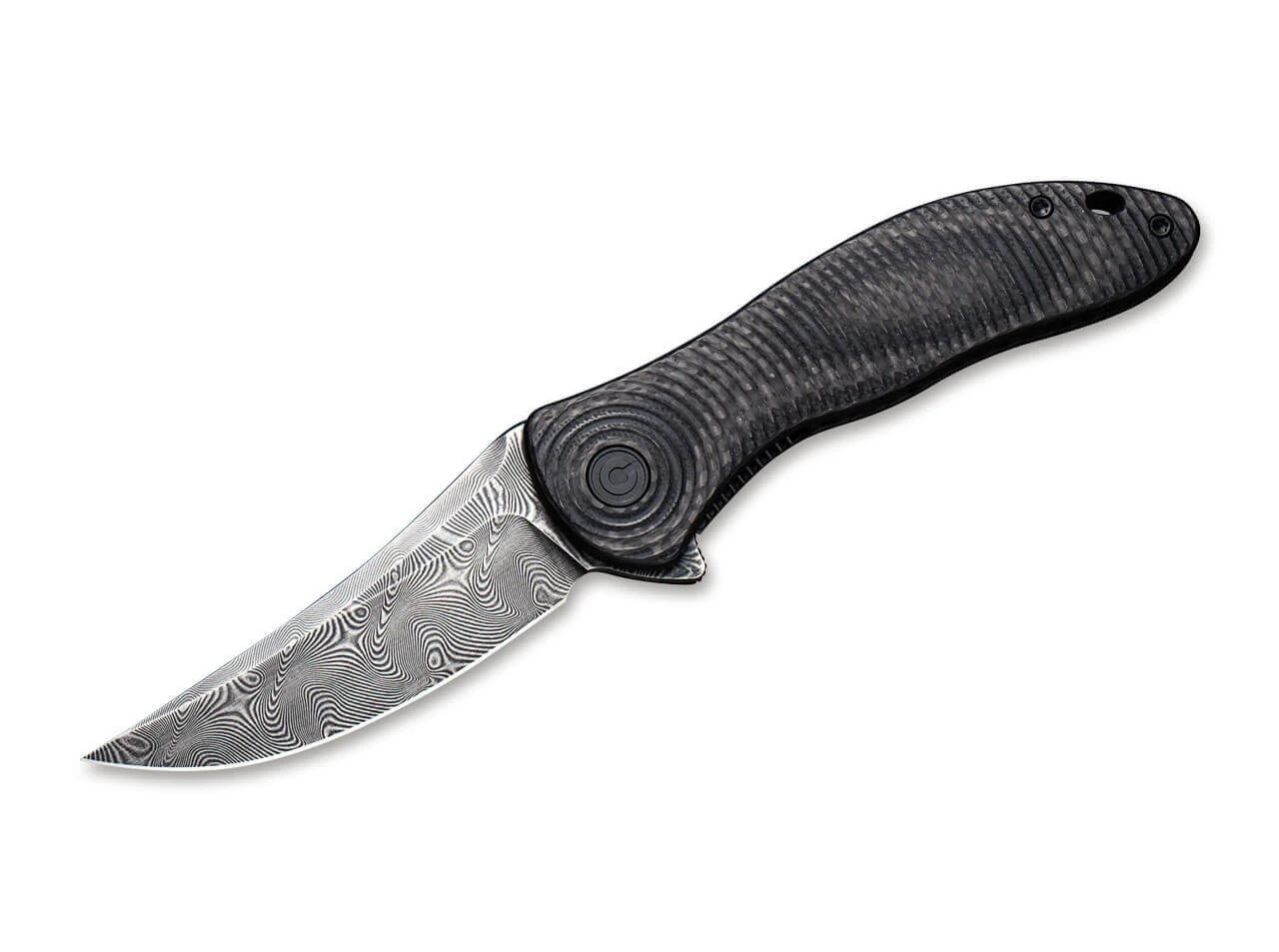 Synergy 3 Damascus G10 CF Black Trailing Point 3 Synergy 3 Damascus G10 CF Black Trailing Point