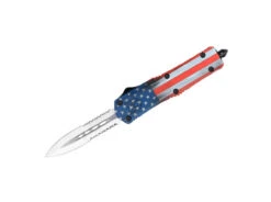 Medium FS-3 Cerakote American Flag Dagger 2-Sided Serrated