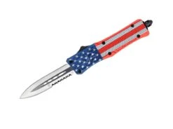 Small CTK-1 Cerakote American Flag Dagger 1-Side Serrated